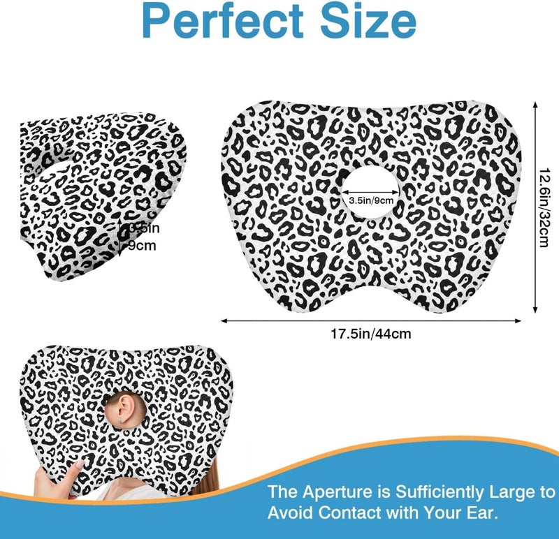 BVOKQUC Ear Piercing Pillow for Side Sleepers Pillows with Holes for Ear Pain,Donut Pillow for Ear Side Sleeping Pillow for Adults CNH Ear Pain Relief Pressure Sores Ear Pillow with Hole in Center - Image 3